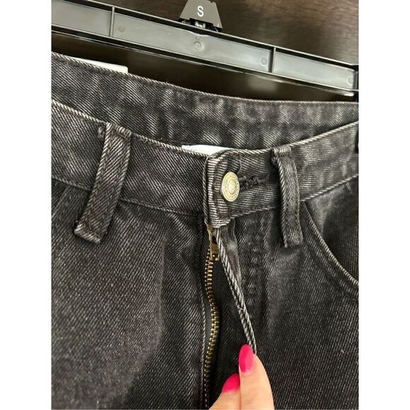 Princess Polly Charcoal Black High Waisted Distressed Mom Jeans Size 4 - Picture 5 of 8